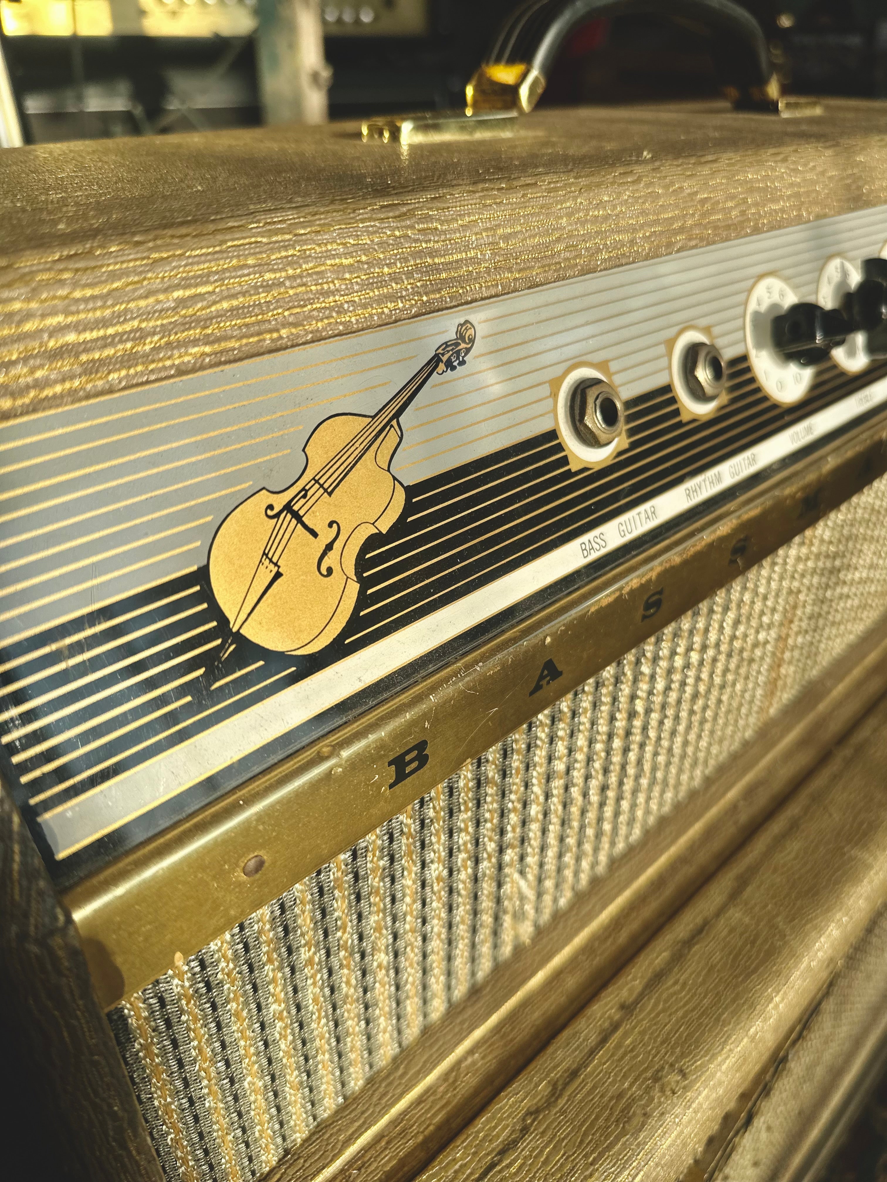 Goldentone | 1756 | Bassmaster 40 | Flip Top Amplifier w/ TV Legs | Re-Conditioned | 1966 | Vintage Goldentone | 1756 | Bassmaster 40 | Flip Top Amplifier w/ TV Legs | Re-Conditioned | 1966 | Vintage